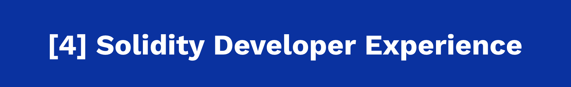 Solidity Developer Experience Header